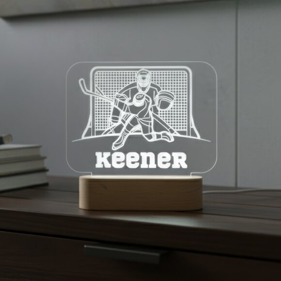 Custom Hockey LED Lamp – Unique Sports-Themed Nightlight - Picture 8 of 8